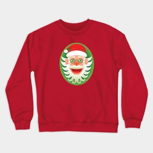 Smiling Santa Claus celebrating Christmas in Hipster style Crewneck Sweatshirt